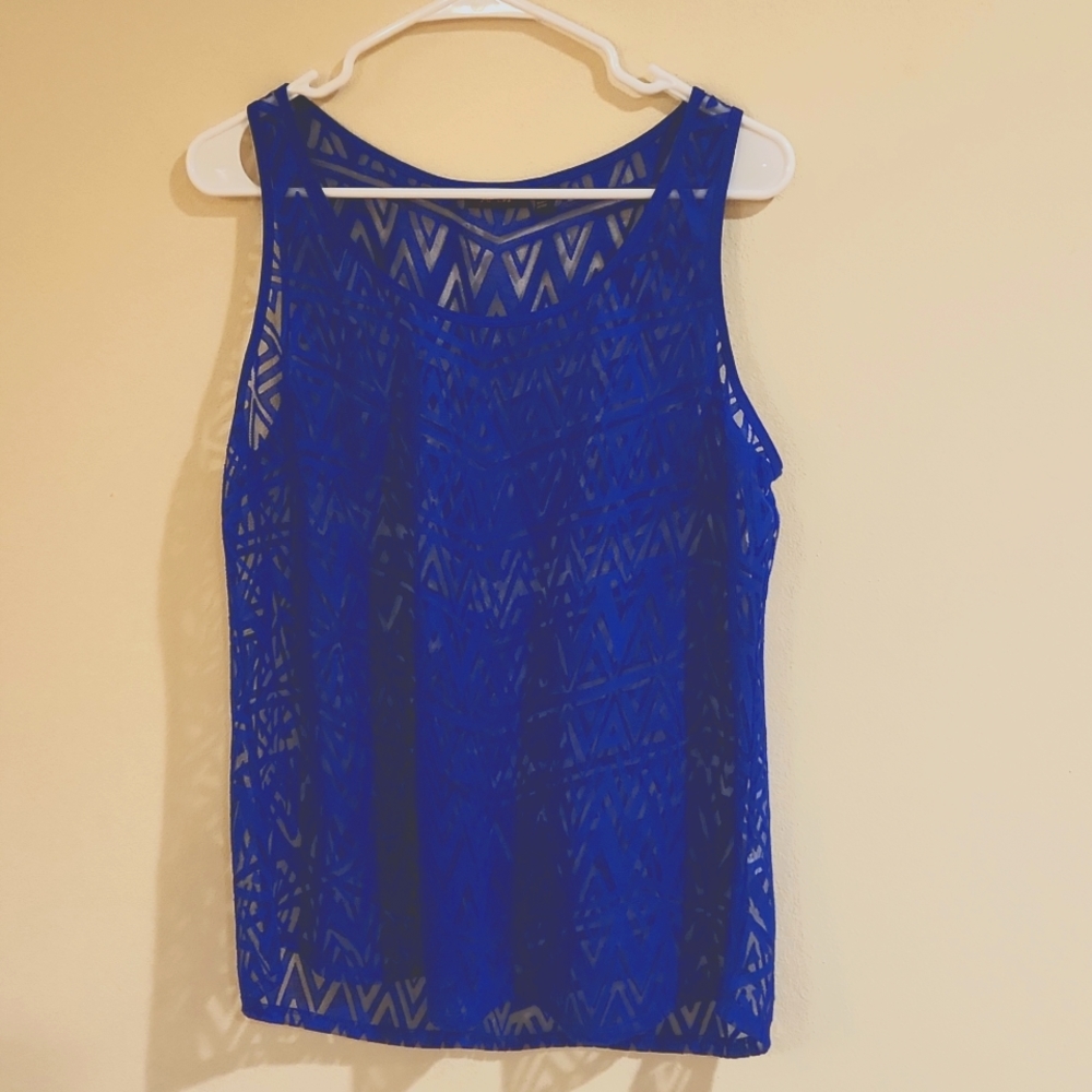 Sheer Blue Sleeveless top